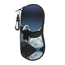 ZYVIA Eagle Under The Stars Ultra-Light Portable Soft Glasses Case Small Size Super Protective Soft Lining Will Not Damage Lenses Suitable For Eyes Sunglasses, Schwarz , One size