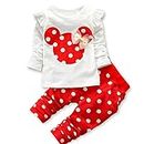 Bold N Elegant Baby Girl Cotton Polka Dots Pajama (Pack of 2) (BNEKD10002A_Red-White_3 Years-4 Years)