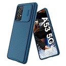 Nillkin Polycarbonate A53 5G Case, For Samsung Galaxy A53 5G A Series Smartphone Case, Camshield Pro Case with Slide Camera Cover, For Galaxy A53 5G Case 6.46'' -2022 (Blue)