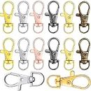 DIY Crafts 40 Pcs, 35mm Gold, Lanyard Snap Hooks with Key Rings, Metal Lanyard Keychain Hooks Key Chain Clip Hooks Lobster Claw Clasps for Keychain Jewelry Sw (40 Pcs, 35mm Gold)