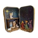 Holy Family Figurine Nativity Box Ornament Religious Jesus Nativity Set Statue 