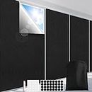 FADOTY 100% Blackout Curtains for Bedroom 118" x 57" Portable Blackout Shades Film No Drill Travel Blackout Blinds Sunblock Window Cover Black Out Curtains for Nursery Dorm Room Windows