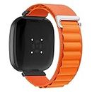 XMUXI Compatible with Fitbit Sense 2/Fitbit Versa 4 Watch Strap Fitbit Sense/Fitbit Versa 3 Nylon Solo Loop Replacement Watch Band for Men women (Watch Not Included) (#3)
