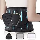 ZEAMO Back Brace for Men and Women Lower Back Pain Relief, Adjustable Lumbar Support Belt with 3 kinds of replacement lumbar pads, Waist Support for Herniated Disc, Sciatica, Scoliosis(Size: L)