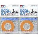 TAMIYA TAM87206 87206 Masking Tape 1 mm/18m, Modellbau, Zubehör (Packung mit 2)