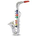 Bontempi- ChromaticGrandSax-Sassofono Cromato Grande a 8 Note per Avvicinarsi al Jazz con Stile, Colore Argento, 43 cm, 32 4331