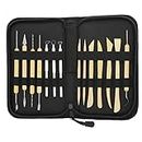 US Art Supply 14-Piece Pottery Clay Sculpture & Ceramics Tool Set with Canvas Zippered Case