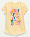 Old Navy Toddler Size 2T  ~Yellow Short Sleeve Tee T-Shirt ..Root For Each Other