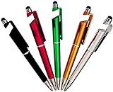 Karic Pack of 5 Universal 3 in 1 Capacitive Screen Stylus Touch Pen with Mobile Stand Holder, Writing Pen (Compatible for Android Touch Screen Smart Phones and Tablets