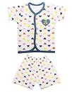 Babeezworld Baby Cotton Front Open Half Sleeves Cut Sleeve Sleeveless Vest Tshirt Jhabla Top & Cotton Regular Fit Multicolour Printed Casual Shorts Half Pant With Elasticated Waist Night Suit Set Suitable For Girls & Boys (Kids Combo Pack Of 1)5011299000941