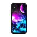 Skins for iPhone X Otterbox Defender Stickers - Galaxy Fluorescent