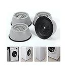 VYOOx 4 Pices Multi-Purpose Anti Vibration Pads for,Washing Machine Feet with Tank Tread Grip for Washer and Dryer, Protects Laundry Room Floor for Home Appliances (round white)