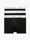 Calvin Klein Men's Cotton Stretch Low Rise Trunk 3 Pack, Black, Medium