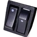 Zing Ear ZE-235-2 Double Rocker Switch On Off 4 Prong Snap-in DPST 16A