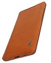 Nillkin Case for Samsung Galaxy S20 S 20 Ultra 5G (6.9" Inch) Qin Genuine Classic Leather Flip Folio + Card Slot Brown Color
