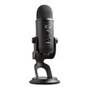 Logitech Blue Yeti USB Microphone for PC, Mac, Gaming, Recording, Streaming, Podcasting, Studio and Computer Condenser Mic with Blue VO!CE effects, 4 Pickup Patterns, Plug and Play – Blackout