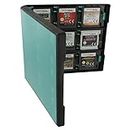 Assecure pro 18 in 1 game cartridge holder storage system folio style case box for Nintendo 3DS, 2DS & DS game cards - turquoise & black