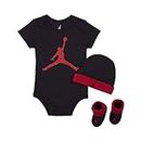 Jordan Jumpman Baby Bodysuit, Beanie and Booties Set Size 6-12M (Black)