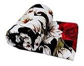 DEILYVERY Poly Cotton Flower Print Single Bed Reversible AC Blanket | Dohar | Quilt | Comforter | Duvet (Lili Flower, Single)