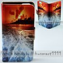 For Nokia Series - Wave Sunset Print Theme Wallet Mobile Phone Case Cover
