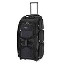 Travelers Club Xpedition 30 Inch Multi-Pocket Upright Rolling Duffel Bag, Black, 30" Suitcase, Xpedition 30 Inch Multi-Pocket Upright Rolling Duffel Bag