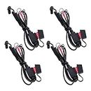 TOPDC 22" 10A Fused Ring Terminal 4 PCS Harness Quick Connect Extention Cord for Battery Charger/Maintainer