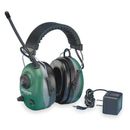 DELTA PLUS COM-660R Over-the-Head Electronic Ear Muffs, 22 dB, QuieTunes, Green