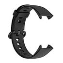 YODI Soft Silicone With Metal Buckal Classic Strap Bands for Redmi Watch 2 Lite/Redmi GPS Smart Watch Only, Comfort and Flexible Straps for Men Women and Kids (Black)