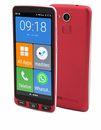 Teléfono inteligente para personas mayores Olympia Android 16 GB móvil para personas mayores rojo