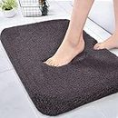 MODERN FAB Super Soft Anti Skid Solid Bathroom Rugs For Home, Bedroom, Living Rooms Entrance Microfiber Door Mats Size 40X60 Cm With 23Mm (Grey)