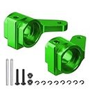 Hobbypark Aluminum Front Steering Blocks Upgrade Parts for 1/10 Traxxas 2WD Slash, Rustler, Stampede, Bandit, Replace 3736, Green Anodized