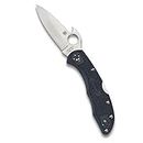 Spyderco Delica 4 Lightweight Signature Folding Knife with 2.90" Saber-Ground Steel Blade and Emerson Opener - Plainedge - C11PGYW