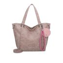 Henkeltasche FRITZI AUS PREUSSEN "Fritzi02N" Gr. B/H/T: 12.5 cm x 33.5 cm x 54 cm, braun (braun, rosa) Damen Taschen Handtaschen