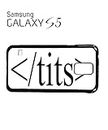 HTML Tits Boob Naked Mobile Cell Phone Case Samsung Galaxy S5 White