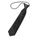 Tabanzhe Boys Elasticated Pre-tied Tie - Adjustable Polyester Ties for Children, Toddlers and Teenagers Weddings and School Uniforms, Boys and Girls Fashion Shows(Black)