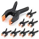 4.5inch Nylon Spring Clamps, UTEBIT 8 Pack 11.5cm Heavy Duty Spring Clips Plastic Clamps Quick Grip with Moveable Jaws for Photo Studio Backdrop Background Stand Woodwork Artwork