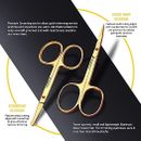 Curved & Rounded Facial Hair Scissors for Men Mustache Nose Hair Utopia Care