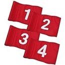 CORHAD 4pcs Golf Green Flag Outdoor Accessories Outdoor Flag Pole Indoor Flag Pole Indoor Putting Green Red Flags Flagstick Mini Number Practice Flags Golfs Flags Course Supplies