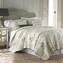 Histoire Grey Full/Queen Quilt Set Grey,Ivory by Levtex