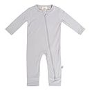 Kyte Baby Soft Organic Bamboo Rayon Footless Rompers, Zipper Closure, 0-24 Months (6-12 Months, Storm)