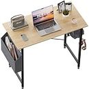 Pamray 32 Inch Computer Desk for Small Spaces with Storage Bag, Home Office Work Desk with Headphone Hook, Small Office Desk Study Writing Table