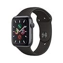 Apple Watch Series 5 44mm (GPS) - Boîtier En Aluminium Gris Sidéral Avec Bracelet Sport Noir (Reconditionné)