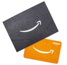 AMAZON GIFT CARD PHYSICAL GIFT CARD IN BLACK MINI ENVELOPE $50
