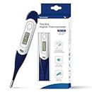 Femometer Thermometer for Adults Digital Thermometers with Flexible Tip, Fast Accurate Oral Body Thermometer for Adults Kids and Babies