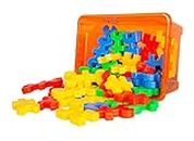 Think Fast Toys - Automobile Engineering Manipulatives Set (46 Pieces) - Includes Storage Tub and Instruction Booklet - STEM and Learning from Home Toys