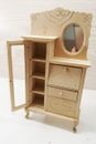 Dollhouse Cabinet 1:12 Scale Unpainted Bedroom Dressing Furniture Miniature