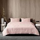 EnvioHome Flannel Bed Sheets 100% Cotton Flannel Sheet and Pillowcases Set Cozy and Warm Bedding Sheet Set - 4 Piece - Queen, Rose Pink
