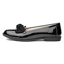 Lilley Anita Womens Black Patent Loafer with Bow - Size 8 UK - Black