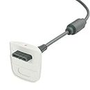 CABLEPELADO Câble de recharge pour manette sans fil compatible avec XBOX 360 | Chargeur USB compatible Xbox 360 | 4800 mAh | USB 2.0 | Câble de 1,80 mètres | Gris