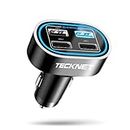 TECKNET USB Car Charger 54W 4-Port Car Phone Charger Adapter QC 3.0 Port Cigarette Lighter Charger Fast Charging Adapter Compatible with iPhone 15 Pro Max/15 Plus/15/14/13 Galaxy S23/22 Google Pixel
